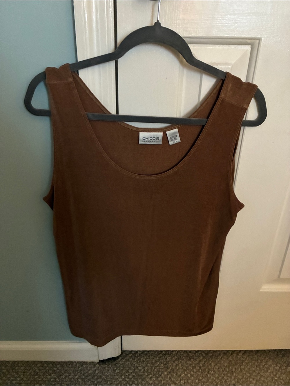Chico's Brown Scoop Neck Tank Top